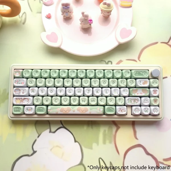 USLION 95 teclas Keycaps Matcha